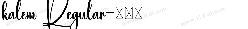 kalem Regular字体转换